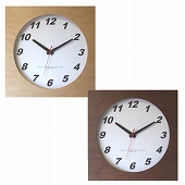 掛け時計 四角 スイープ  木製 メープル/ウォールナットの時計 見やすい 29cm角 日本製　(FO-V0019)