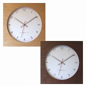 掛け時計 四角 木製時計 メープル/ウォールナットの時計 29cm角 スイープムーブメント 日本製　(FO-V0021)