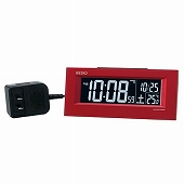 セイコー(SEIKO) 目覚まし時計 置き時計 DL209R デジタル 電波時計 温度計 おしゃれ