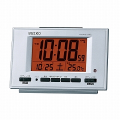 セイコー(SEIKO) 置き時計 目覚まし時計 電波時計 SQ780S デジタル 自動点灯 カレンダー 温度計 おしゃれ
