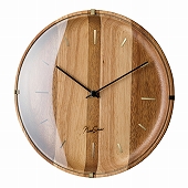 掛け時計 天然木 ナチュラル 木製 スイープムーブメント アナログ シックヴァーグ　(IF-CL2936)