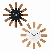 掛け時計 木製 ミッドセンチュリー スイープムーブメント アナログ 小型 ヴィエルコ　(IF-CL2949)