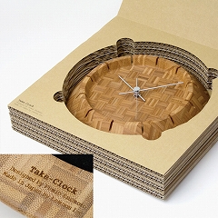 Lemnos レムノス 掛け時計 アナログ 木製 竹 国産 タケクロック FE17-09　(TL-FE17-09)