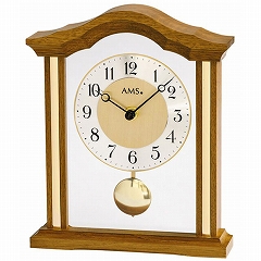 AMS 置き時計 振り子時計 アナログ ドイツ製 ブラウン AMS1174-4 30%OFF 納期1ヶ月程度　(YM-AMS1174-4)