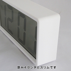 置き時計 デジタル 大型液晶 シンプル LCD時計 掛置兼用 「ジェィド」 　(SJ-LCD008)