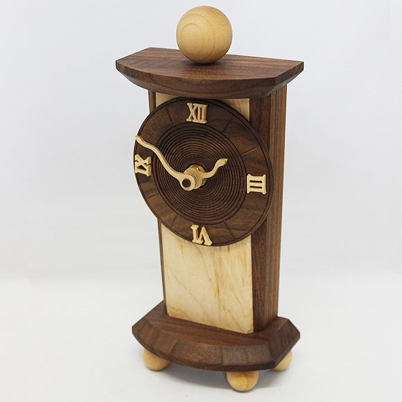 置き時計 天然木 かわいい 木製 ハンドメイド 日本製 掛置兼用 「針の