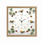 掛け時計 動物の時計 アナログ スイープ秒針 木枠 子供部屋 かわいい プレゼント ギフト 四角 CDC5283 (動物クロック）