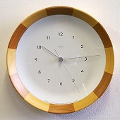 木製掛け時計 （木目ストライプ）ＬＣ０８−２８
