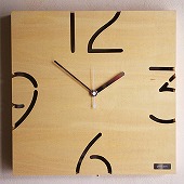 木製立体時計「パズル」ＹＫ０９−１０４シナ