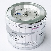 アルミ置時計ワールドタイムWR-01