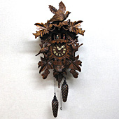 森の時計、木製からくり鳩時計　６４０ＱＭＴ