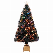 クリスマスツリー 120cm レインボーカラーLEDクラッシュチップグリーンツリー　(FL-FX-3623)