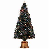 クリスマスツリー 150cm レインボーカラーLEDクラッシュチップグリーンツリー 防滴仕様　(FL-FX-3624)