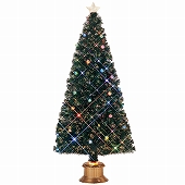クリスマスツリー 180cm レインボーカラーLEDクラッシュチップグリーンツリー 防滴仕様　(FL-FX-3625)