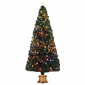 クリスマスツリー 210cm レインボーカラーLEDクラッシュチップグリーンツリー 防滴仕様　(FL-FX-3626)