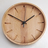 ハンドメイド寄せ木時計　小型掛け時計５０丸　(PM-0100000)