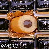 神戸のお菓子「神戸ミニチョコバームクーヘン」 24個入り　(ngm-106)　【関西限定品】