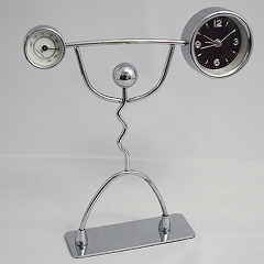 直輸入フランスデザイン、キュートな置き時計「ウェイトリフター」　(EC-REV511)