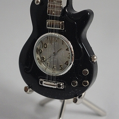 直輸入フランスデザイン、キュートなミニチュア時計「黒いギター」　(EC-PEN3042)