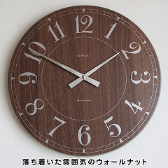 インハウス/INHOUSE 木製掛け時計 40cm 「NEW STATION40」　(KC-NW6)
