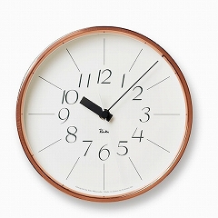 Lemnos レムノス 掛け時計 アナログ 銅の時計 渡辺力 スイープムーブメント（WR11-04）